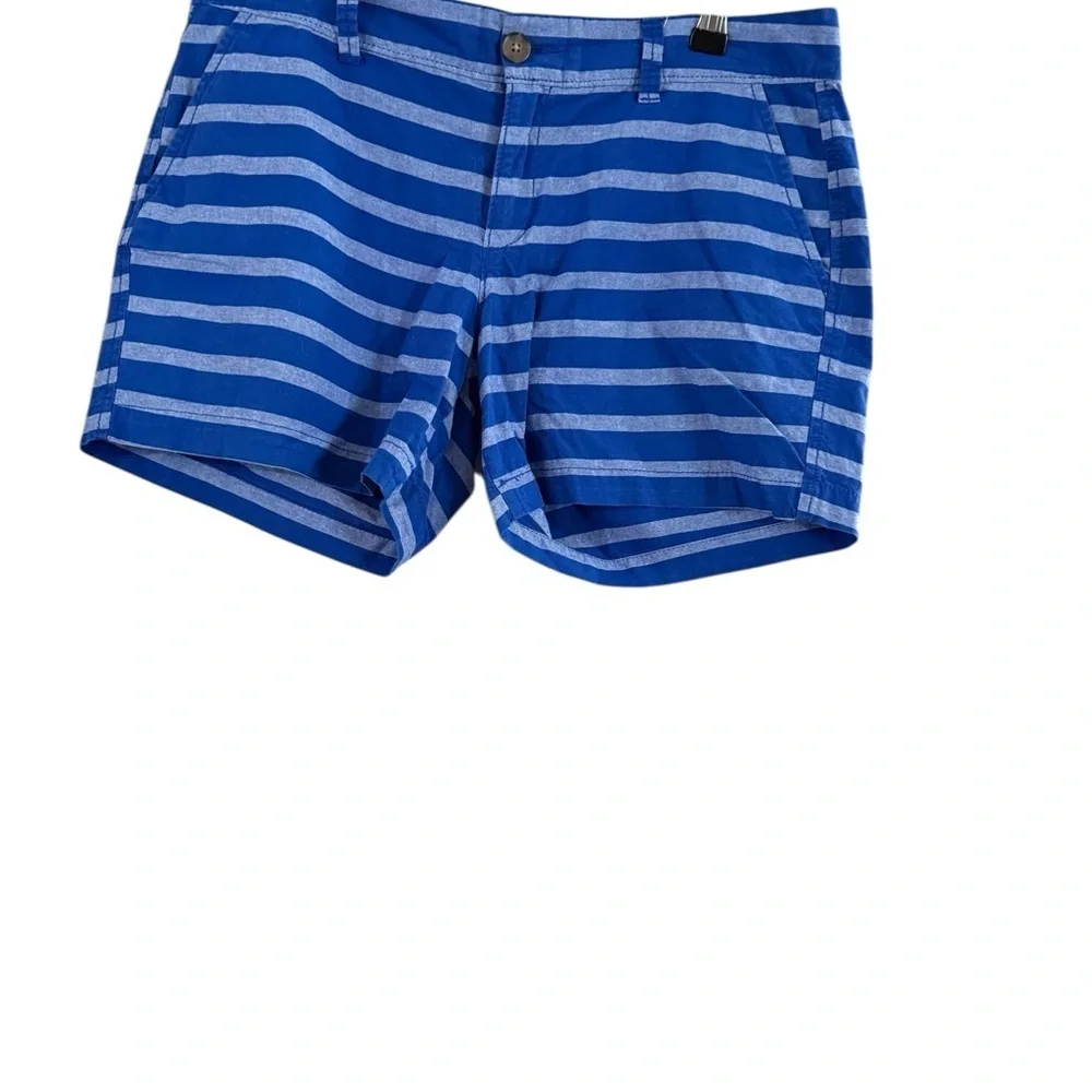 Old Navy Blue and White Striped High Waist Shorts